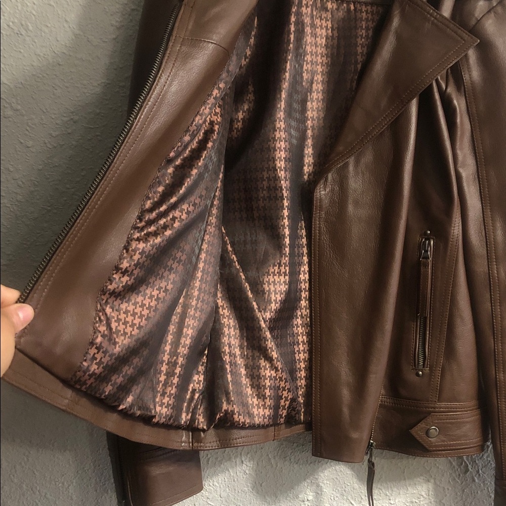 Genuine Leather Brown Jacket - Picture 13 of 14